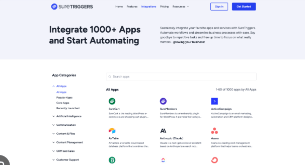 Pabbly Connect interface showing integration of multiple SaaS applications