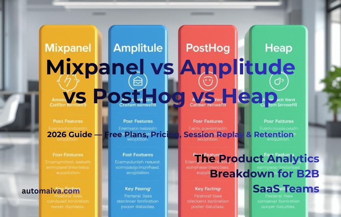 Mixpanel vs Amplitude vs PostHog vs Heap product analytics comparison for B2B SaaS teams 2026