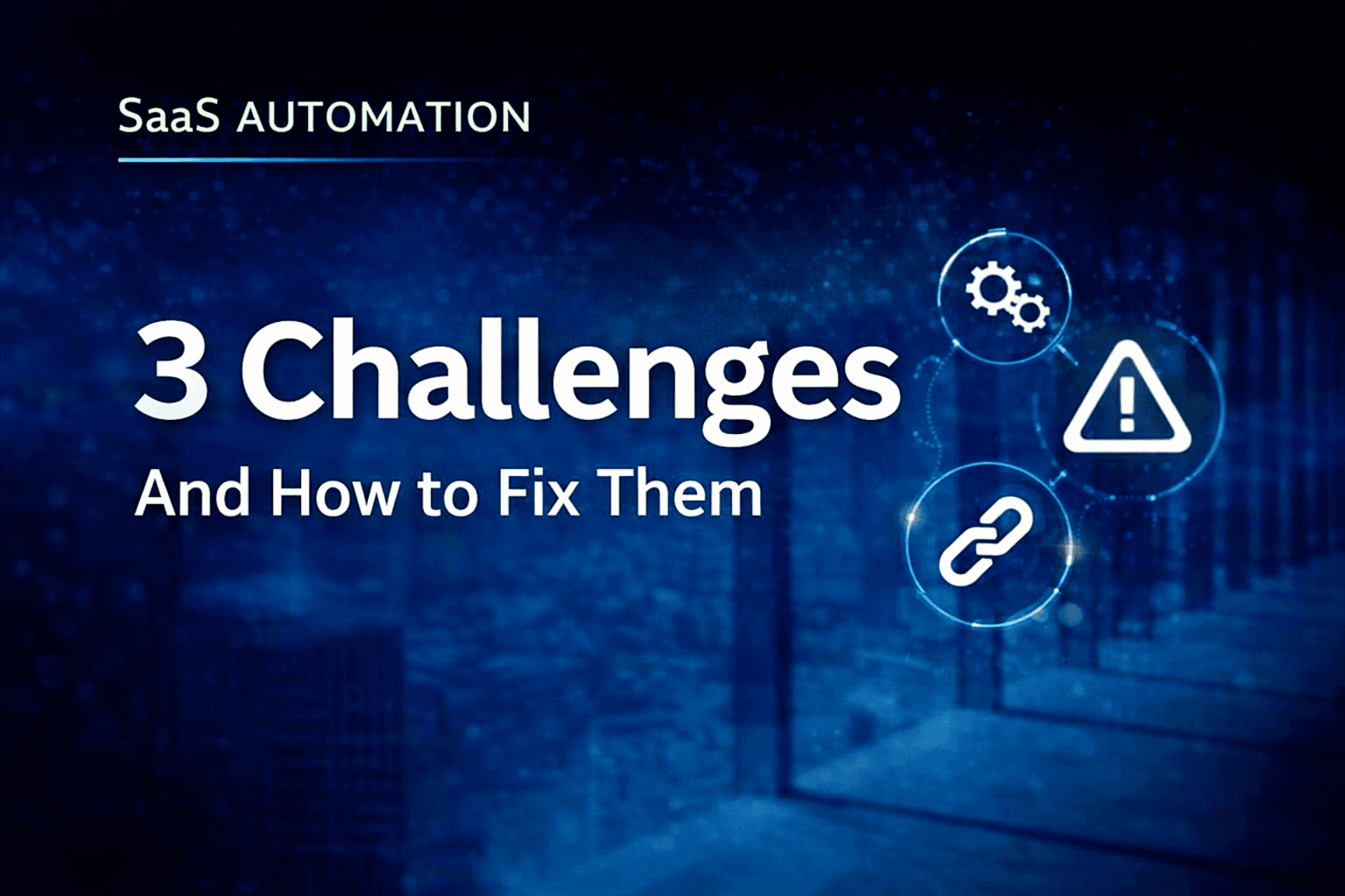 saas automation challenges image showing three common problems in workflow automation and how to fix them