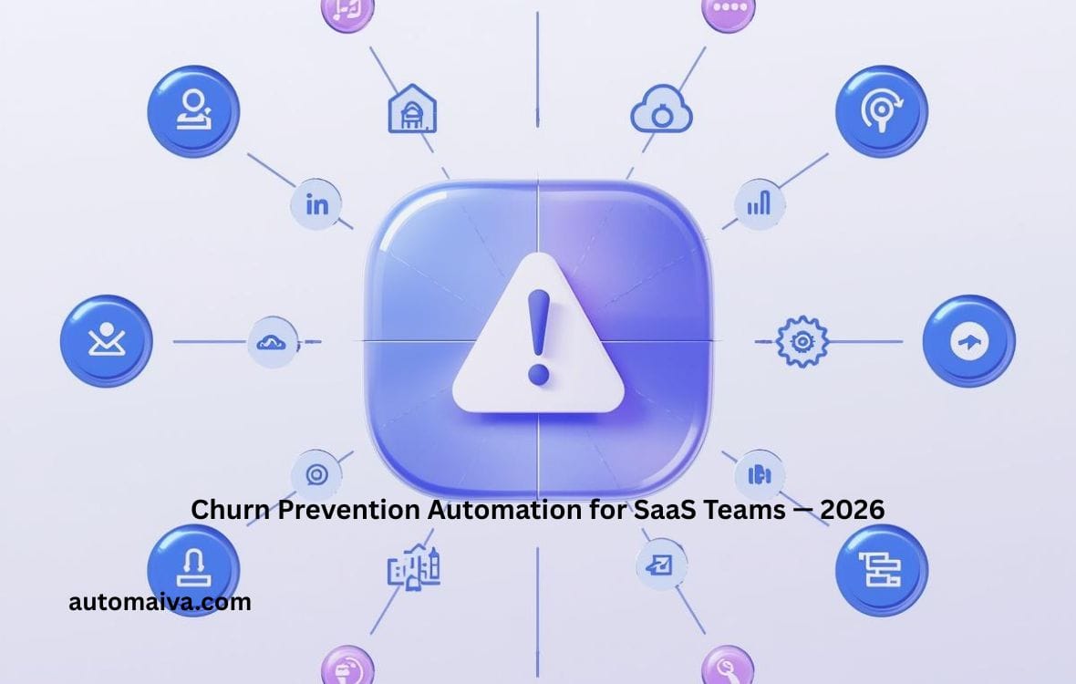 SaaS churn prevention automation dashboard showing customer health score early warning system for at-risk accounts in 2026