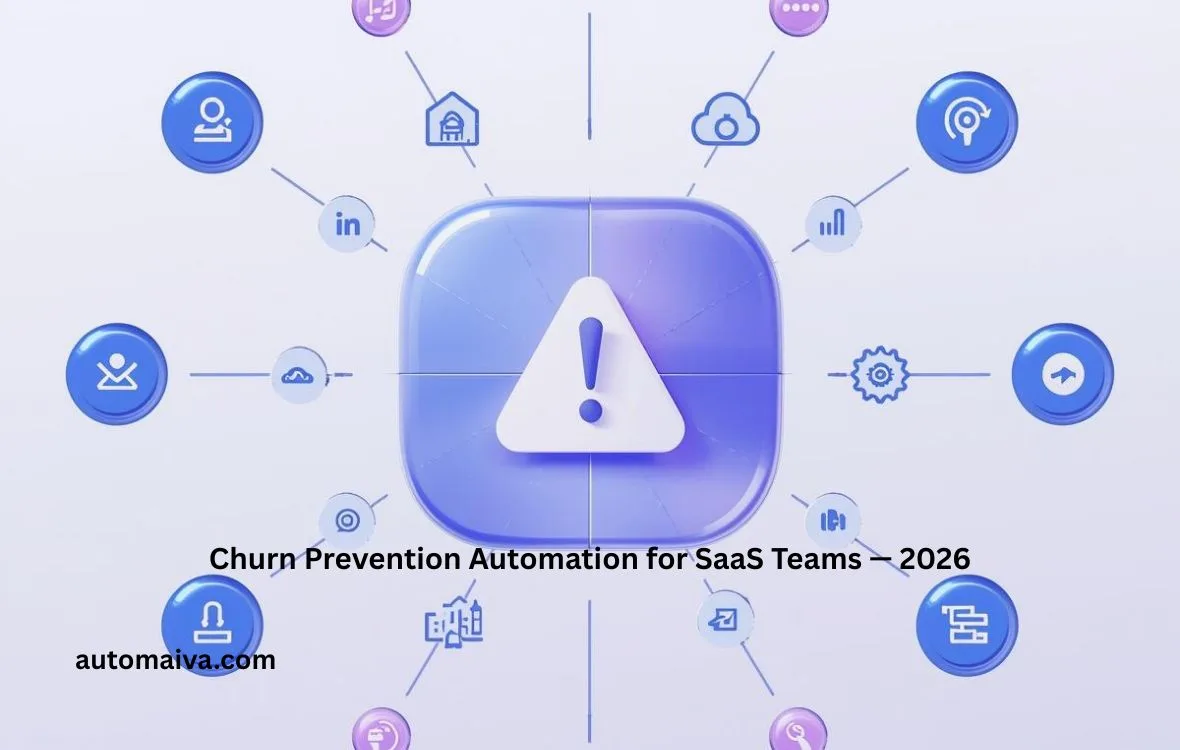 SaaS churn prevention automation dashboard showing customer health score early warning system for at-risk accounts in 2026