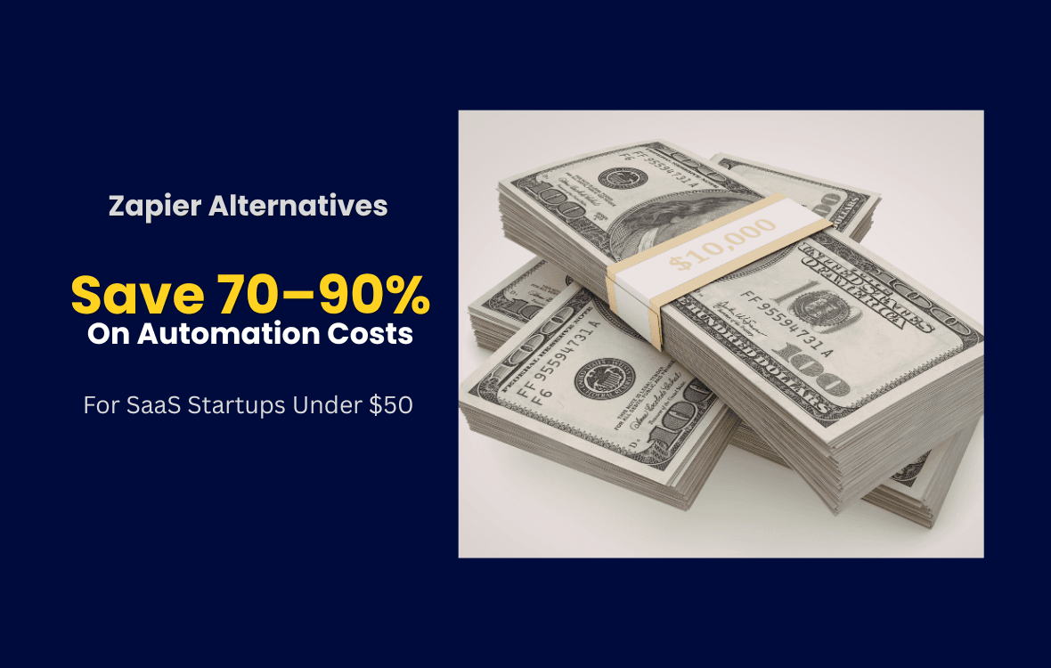 Zapier alternatives for SaaS startups under $50 saving automation costs