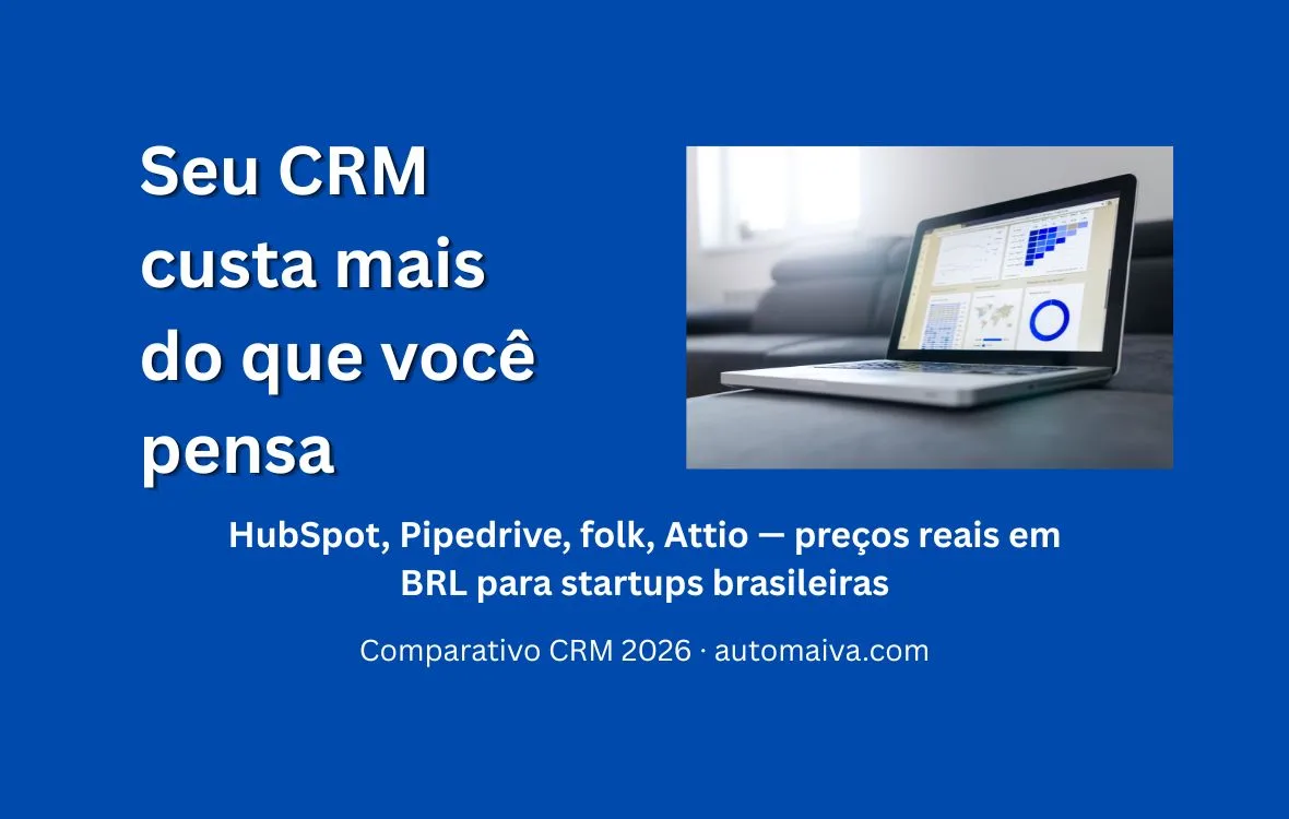 Melhores ferramentas CRM SaaS para startups brasileiras 2026 — HubSpot Pipedrive folk Attio comparativo preços em reais