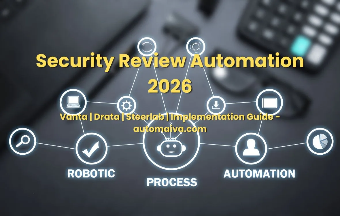 Security review automation workflow showing how SaaS startups pass enterprise security questionnaires in hours using Vanta, Drata, and AI tools in 2026