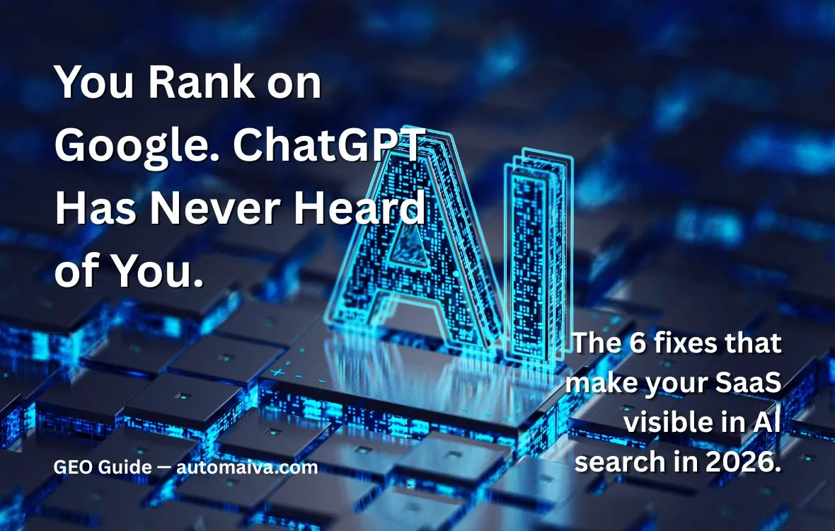 SaaS invisible in AI search ChatGPT Perplexity Google AI Overviews fix guide 2026