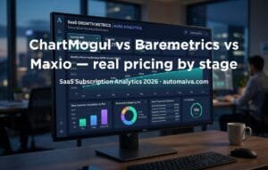 SaaS subscription analytics tools 2026 — ChartMogul vs Baremetrics vs Maxio real pricing comparison